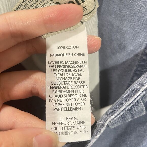 L.L. Bean Comfort Waist Cargo Pants Men’s Size 36 x 32 Blue Vtg Cotton LL Bean - Picture 6 of 9